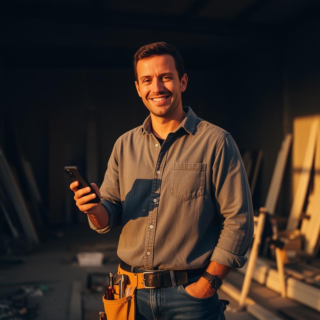 Business owner using Heevy on site